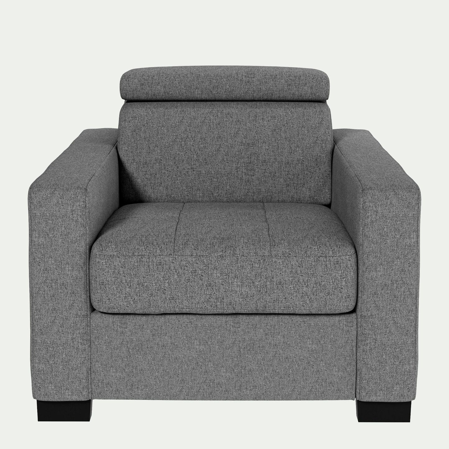MAURO - Fauteuil en tissu pop - gris