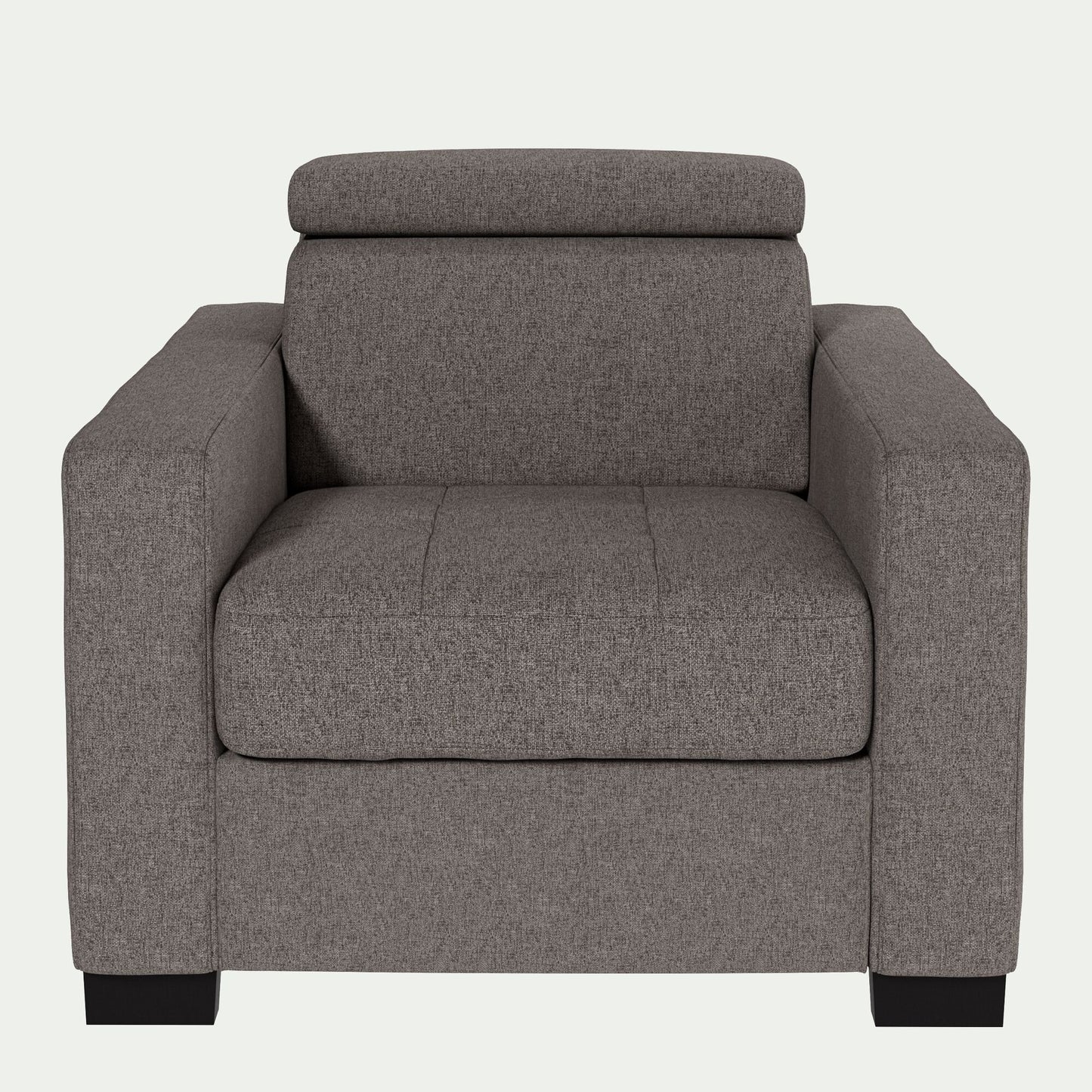 MAURO - Fauteuil en tissu pop - taupe