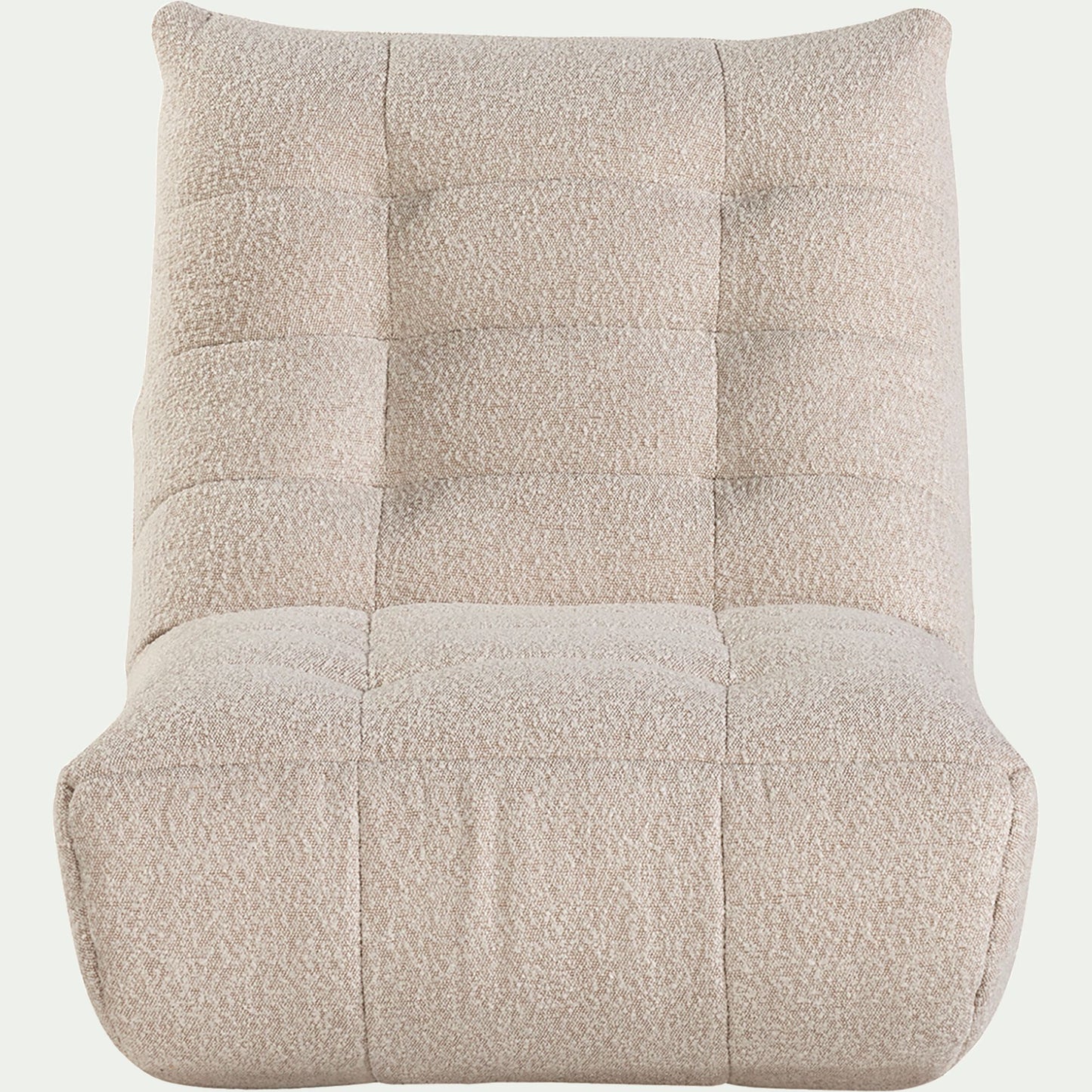 SCALO - Fauteuil en tissu bouclette - blanc écru