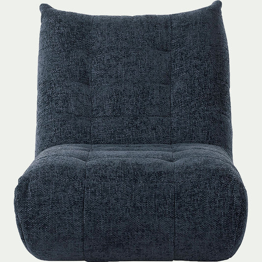 SCALO - Fauteuil en tissu chenille - bleu marine