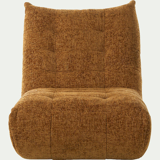 SCALO - Fauteuil en tissu chenille - jaune argan