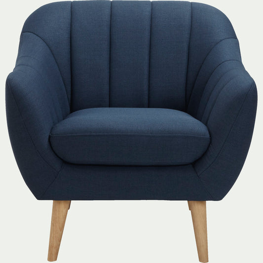 SHELL - Fauteuil en tissu - bleu foncé