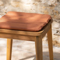 KIKO - Galette de chaise indoor & outdoor en tissu déperlant - marron rustrel