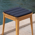 KIKO - Galette de chaise indoor & outdoor en tissu déperlant - gris ardoise