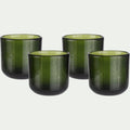 BOLHA - Gobelet en verre bullé 26cl - vert avocado