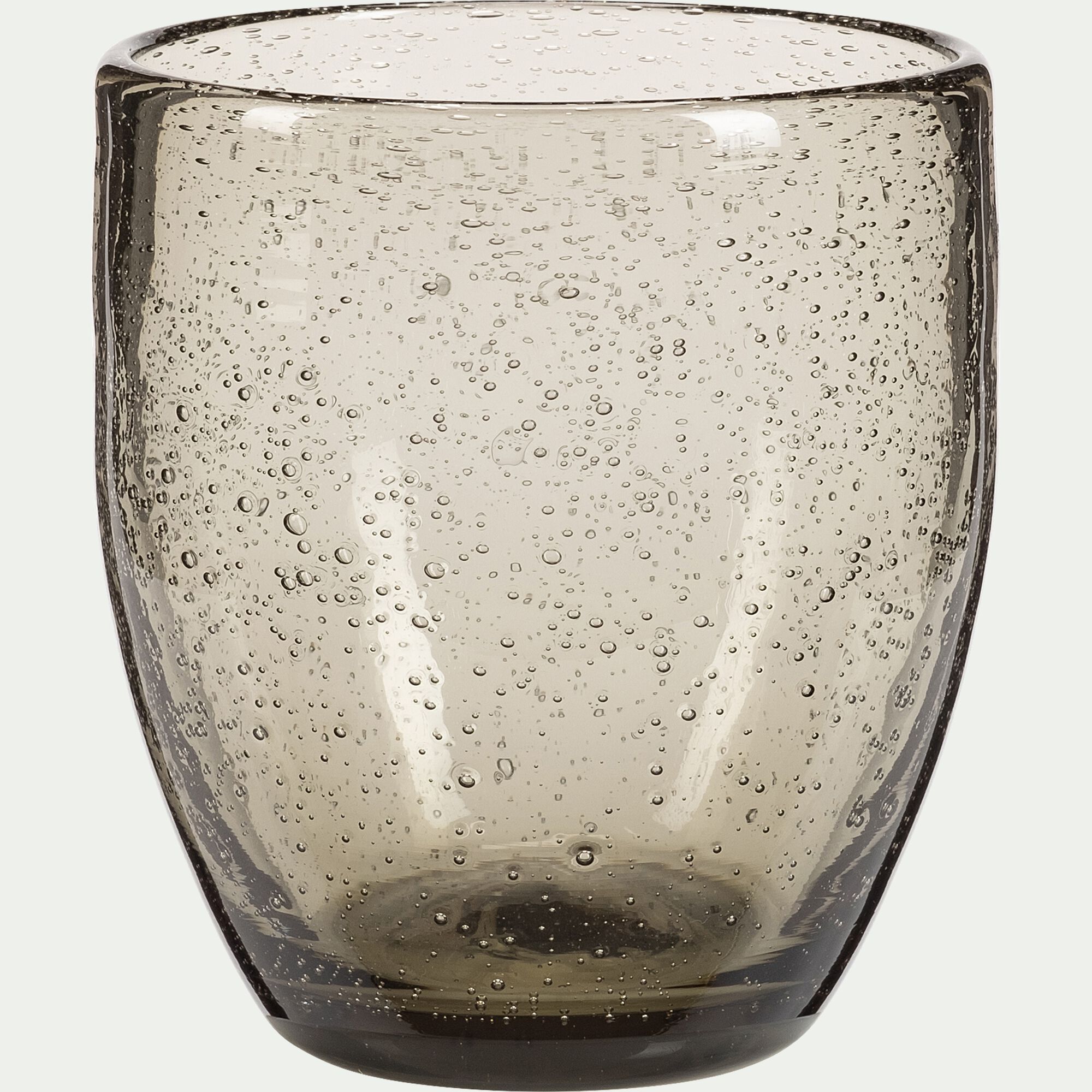 BULLA - Gobelet en verre bullé 35cl - gris