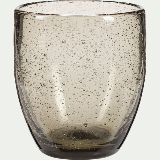 BULLA - Gobelet en verre bullé 35cl - gris