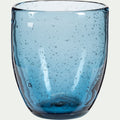 BULLA - Gobelet en verre bullé 35cl - bleu
