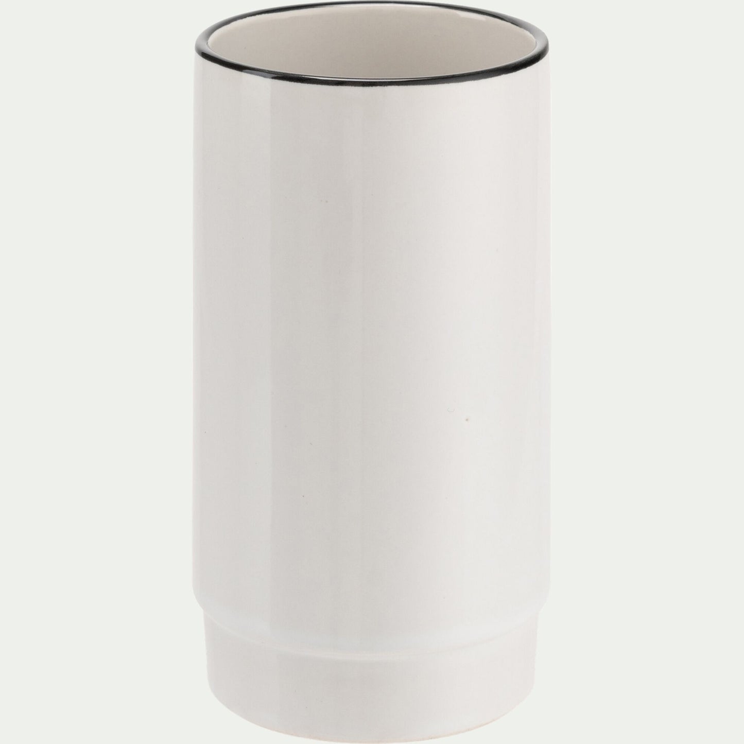 DIVI - Porte brosse à dent en grès - blanc H11,4cm