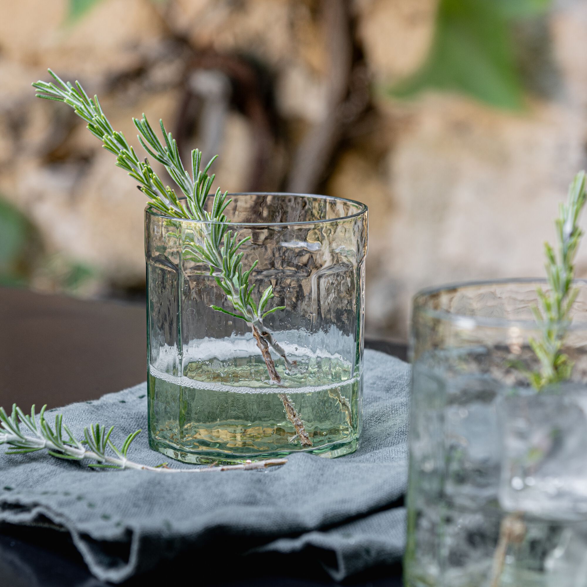 LANG - Gobelet texturé en verre 34cl - transparent