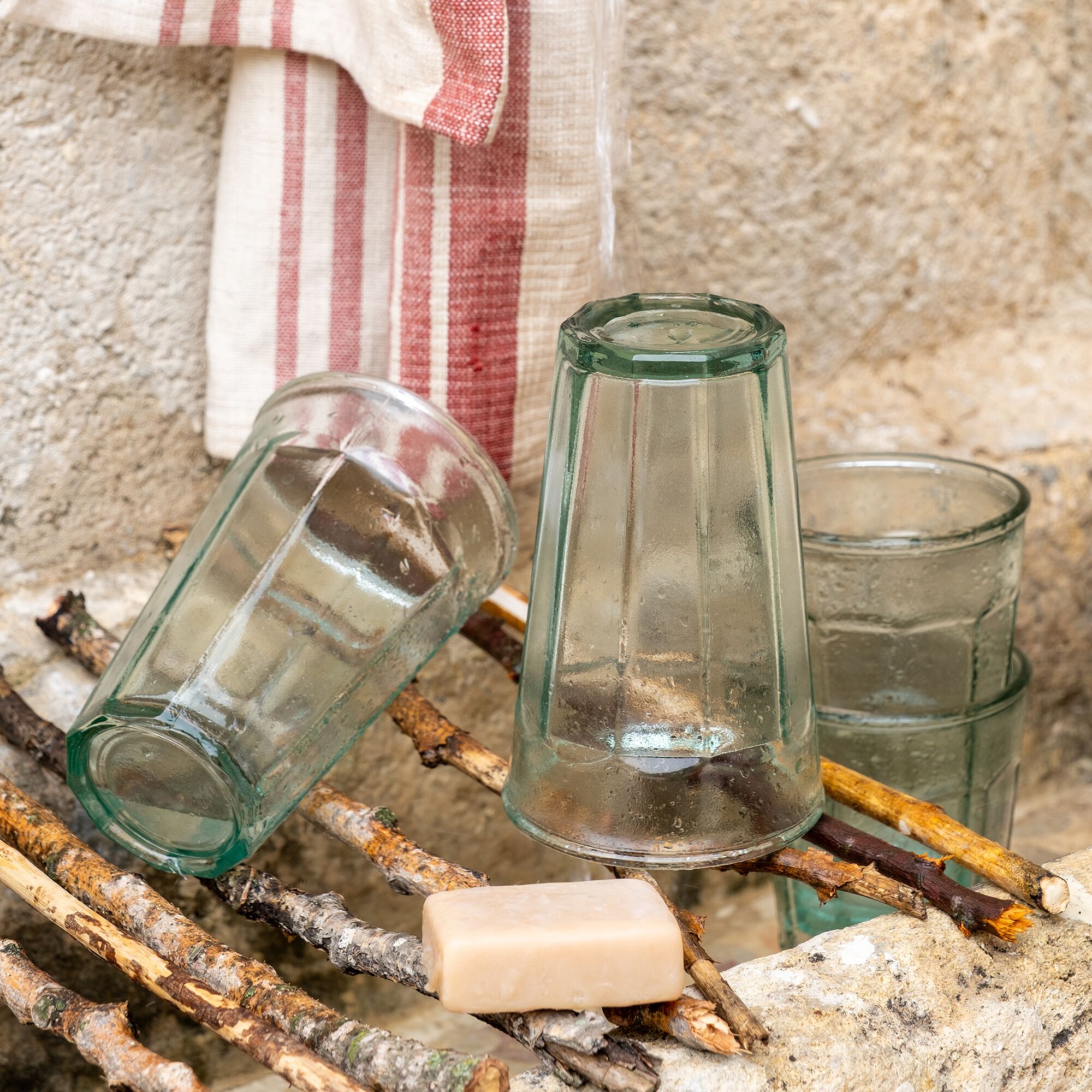 AQUA - Gobelet haut en verre recyclé 50cl - transparent