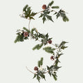 DRALINO - Guirlande de Noël en feuilles et baies artificielles L140cm - vert