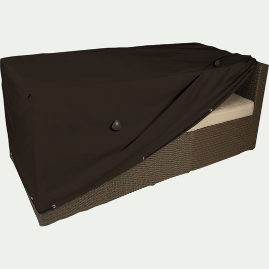 RIANS - Housse de protection pour canapé de jardin 2 places - noir - (L170x90xH60cm)