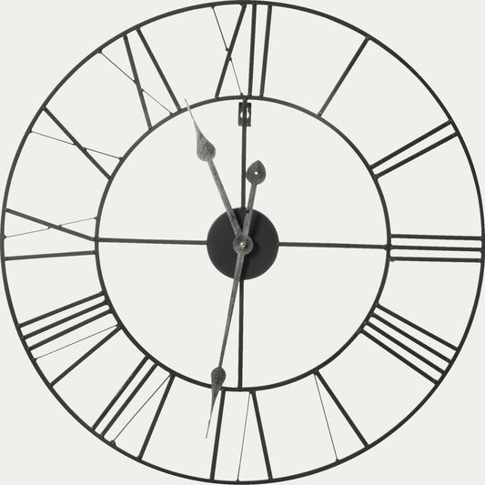MYRON - Horloge murale en métal D60cm - noir