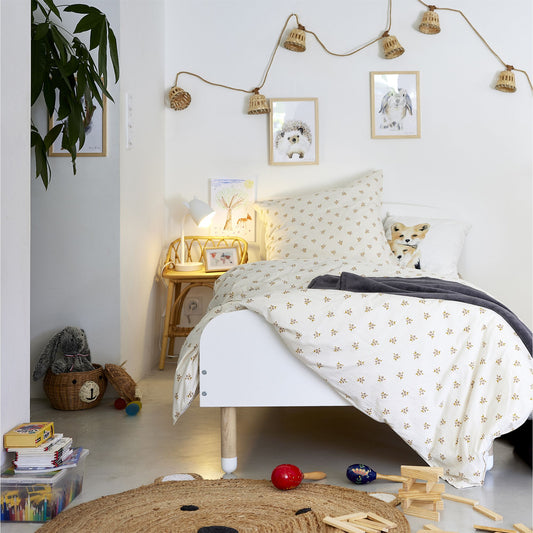 MOUCHOIR - Housse de couette enfant 140x200cm et 1 taie d'oreiller 63x63cm - motifs argan