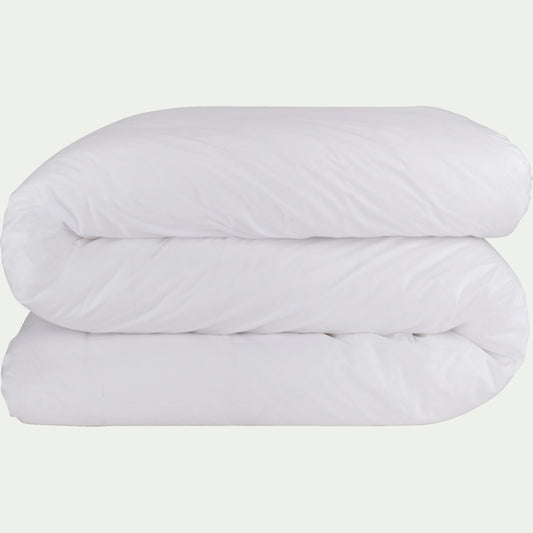 FLORE - Housse de couette en percale de coton 240x220cm - blanc