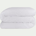 FLORE - Housse de couette en percale de coton 260x240cm - blanc
