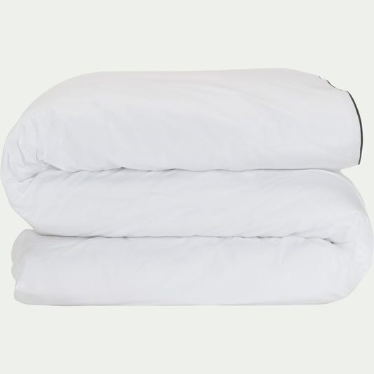 BONSON - Housse de couette en percale de coton 240x220cm - blanc