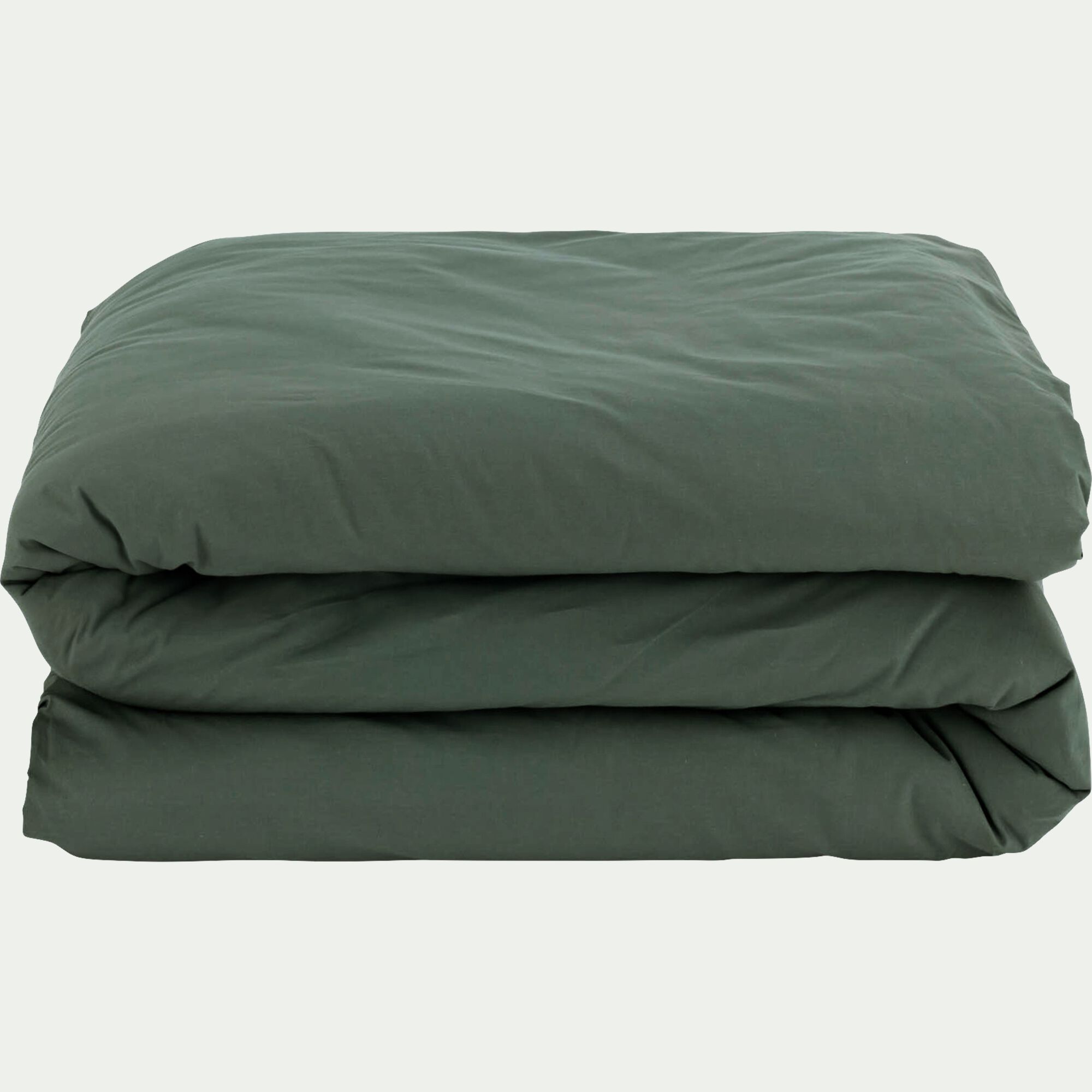 CALANQUES - Linge de lit uni en coton - vert cèdre