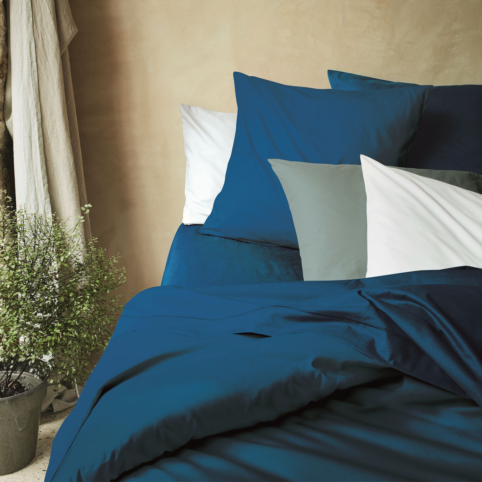 CALANQUES - Housse de couette en coton 240x220cm - bleu figuerolles
