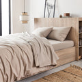 CALANQUES - Linge de lit uni en coton - beige alpilles