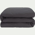 CALANQUES - Linge de lit uni en coton - gris ardoise