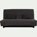 CAPEO - Housse pour clic-clac 130x190cm et 2 housses de coussin - gris anthracite
