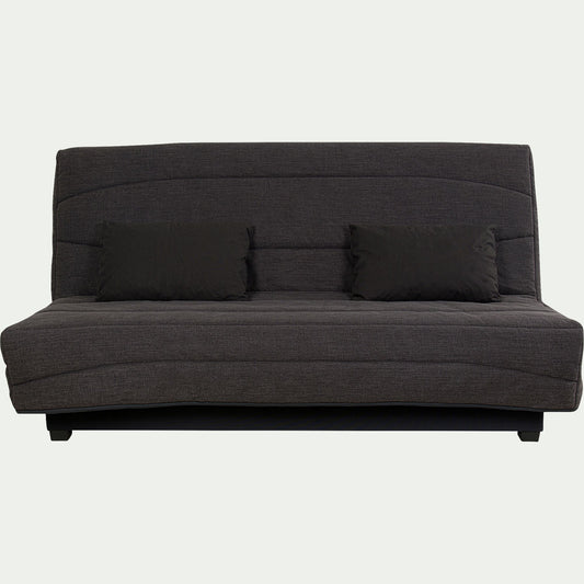 CAPEO - Housse pour clic-clac 130x190cm et 2 housses de coussin - gris anthracite