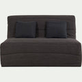 CAPEO - Housse pour canapé BZ et 2 housses de coussin 160x200cm - gris anthracite
