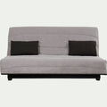 CAPEO - Housse pour canapé clic-clac et 2 housses de coussin 130x190cm - gris borie