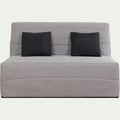 CAPEO - Housse pour canapé BZ et 2 housses de coussin 160x200cm - gris borie