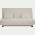 CAPEO - Housse pour clic-clac et 2 housses de coussin 130x190 cm - beige
