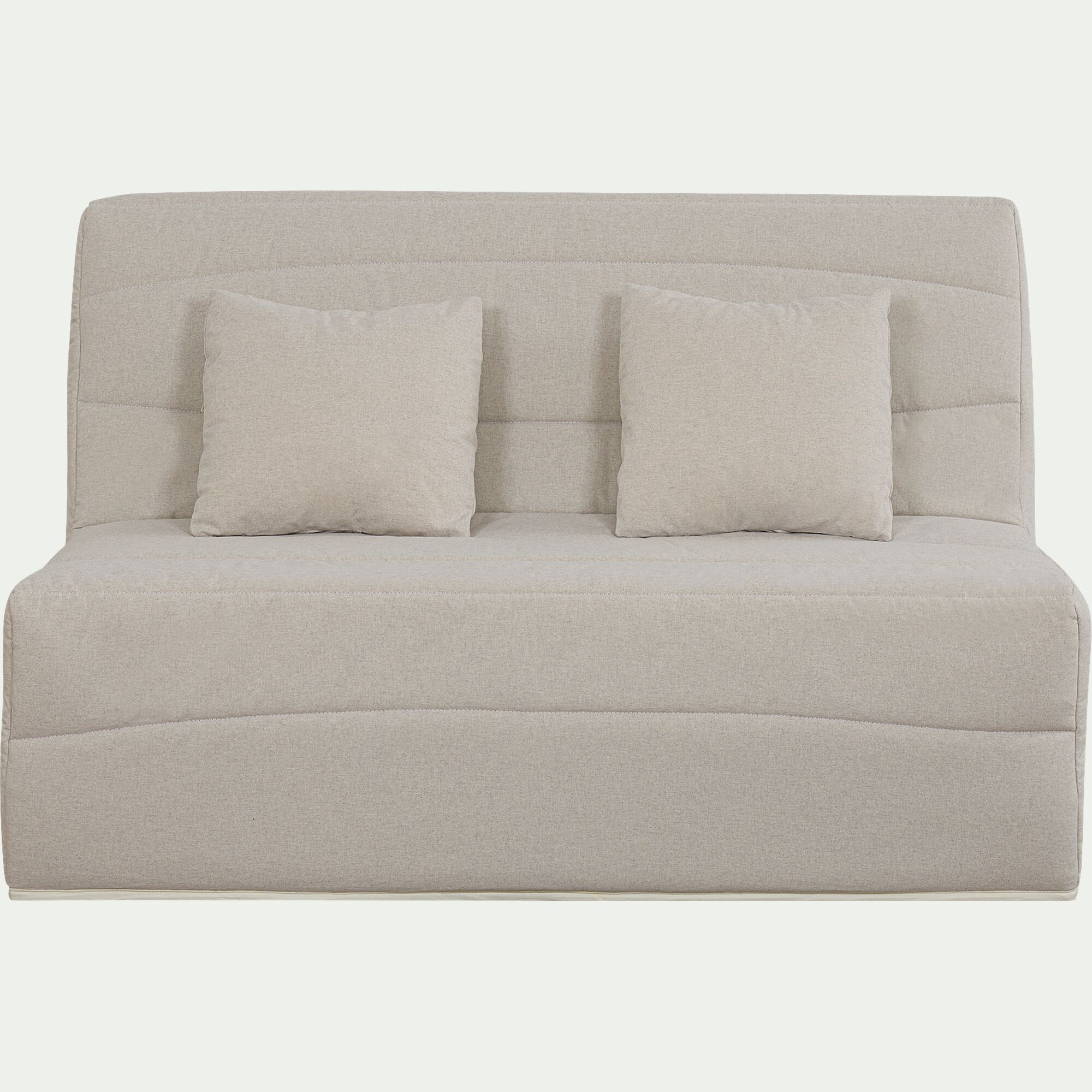 CAPEO - Housse pour canapé BZ et 2 housses de coussin 160x200 cm - beige