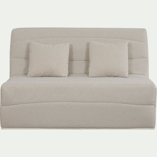 CAPEO - Housse pour canapé BZ et 2 housses de coussin 160x200 cm - beige