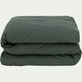 FLORE - Housse de couette en percale de coton 240x220cm - vert cèdre