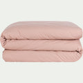 FLORE - Housse de couette en percale de coton 260x240cm - rose salina