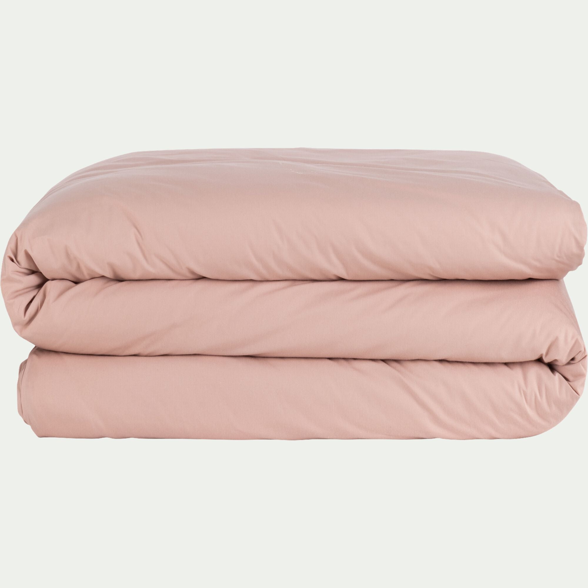 FLORE - Housse de couette en percale de coton 260x240cm - rose salina