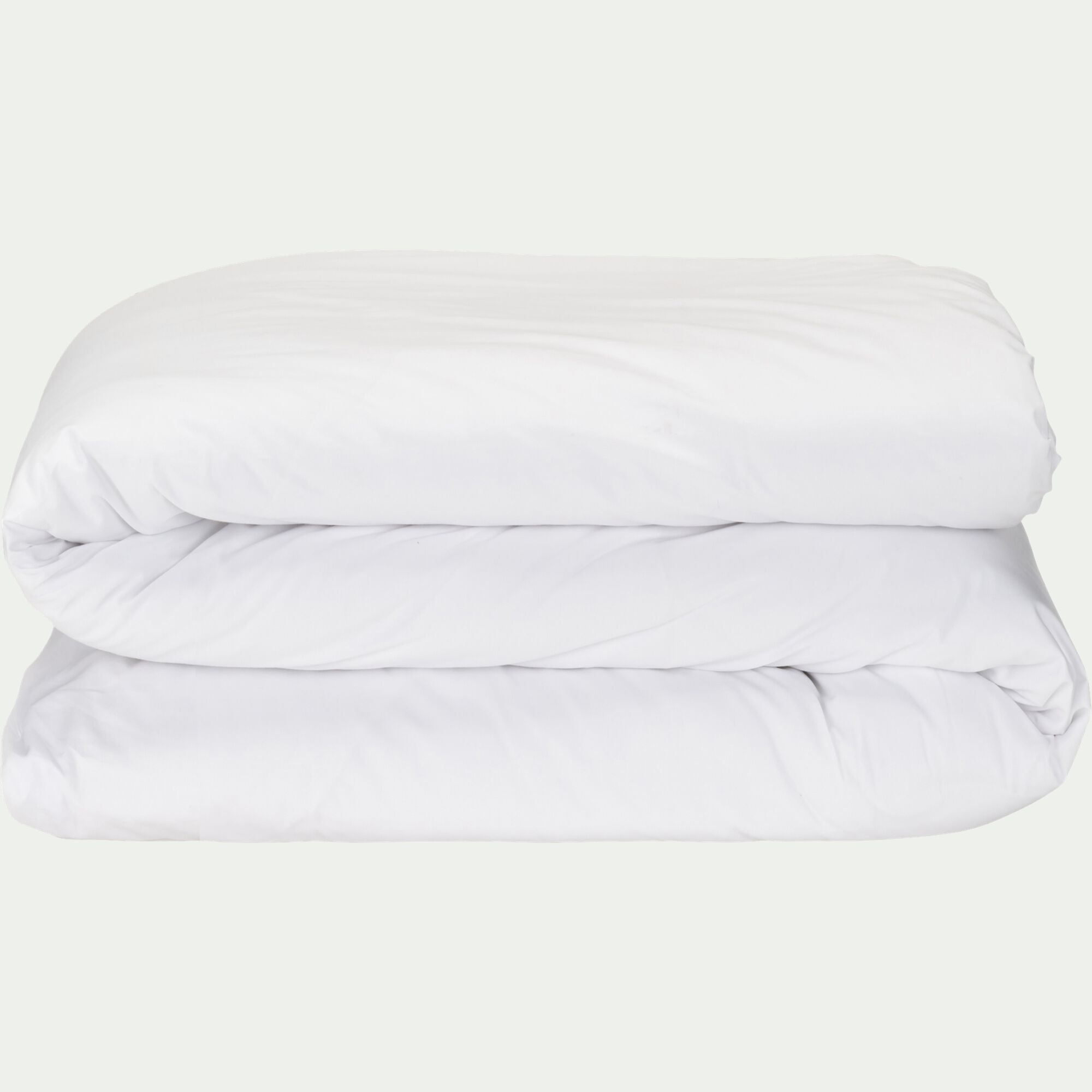 KISSOS - Housse de couette en percale de coton 240x220cm - blanc