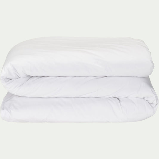 KISSOS - Housse de couette en percale de coton 240x220cm - blanc
