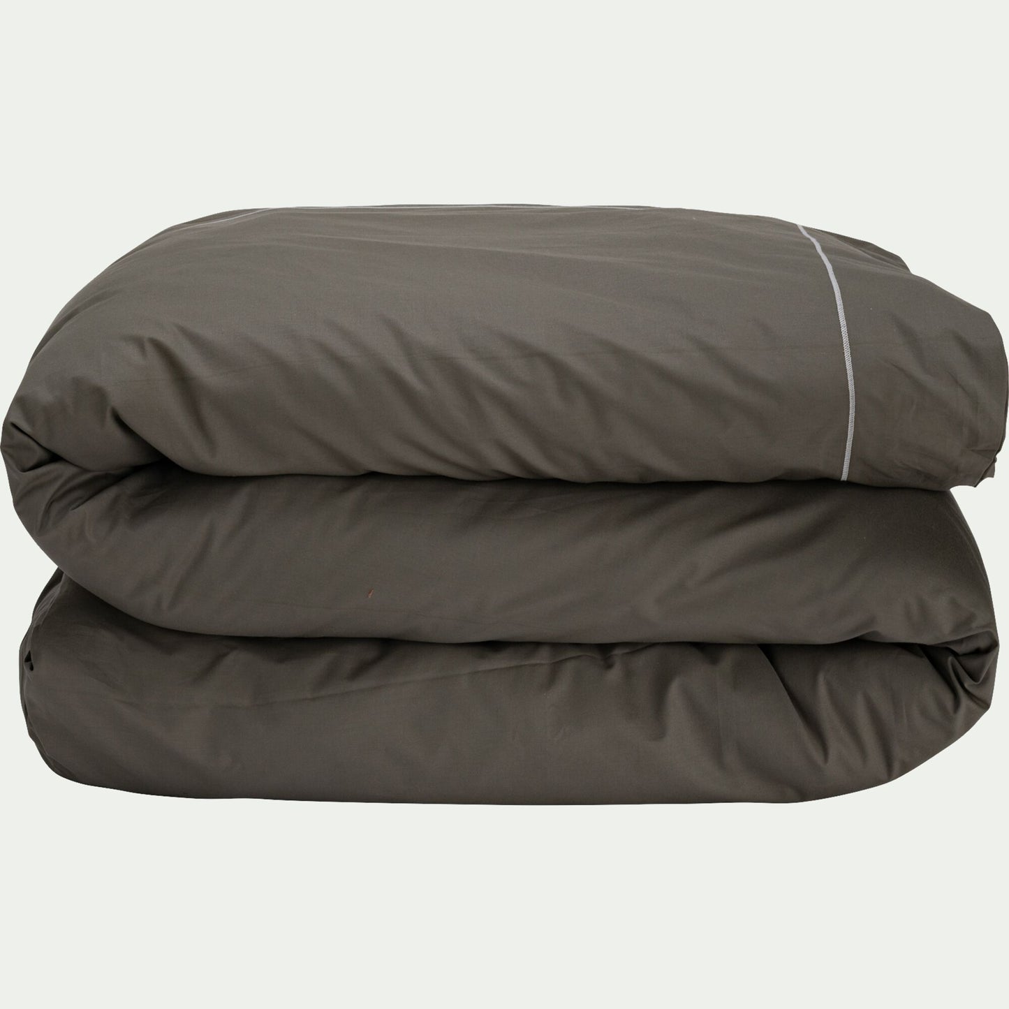 MARLY - Housse de couette en percale de coton 260x240cm - vert cèdre