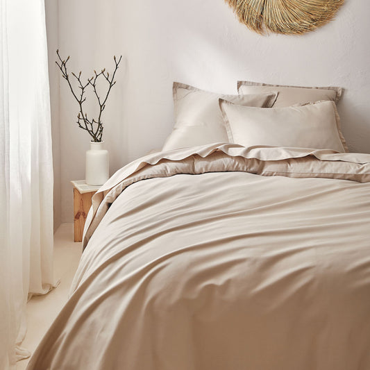 ORGANICA - Housse de couette en coton bio 260x240cm - beige alpilles