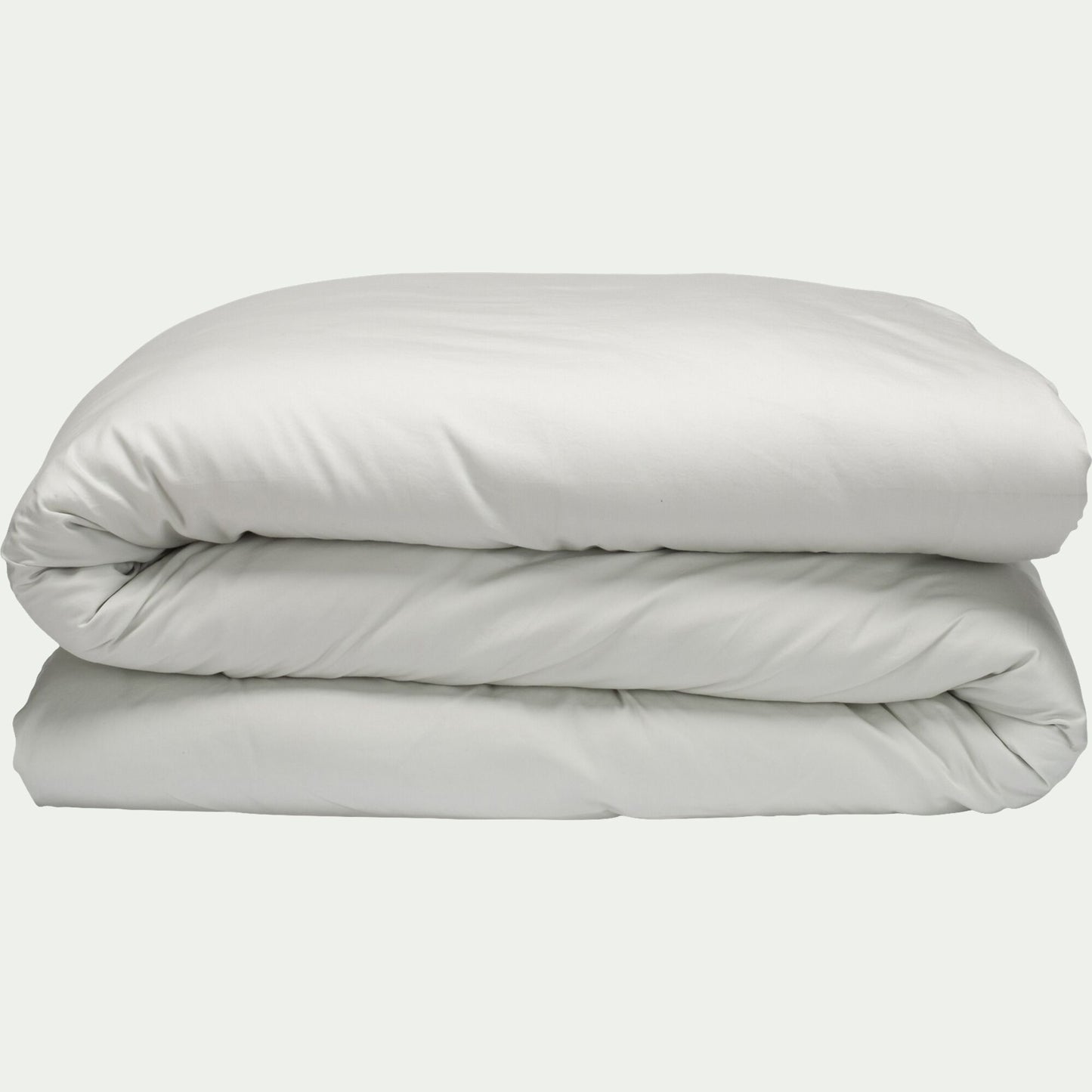 SATINE - Housse de couette en satin lavé 260x240cm - vert opaline