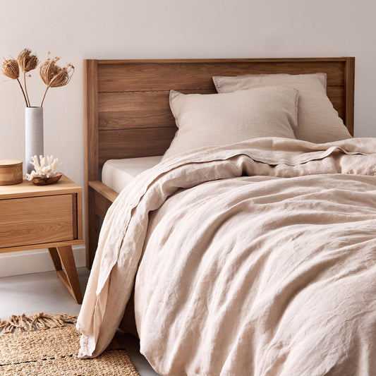 VENCE - Housse de couette en lin lavé 240x220cm - beige