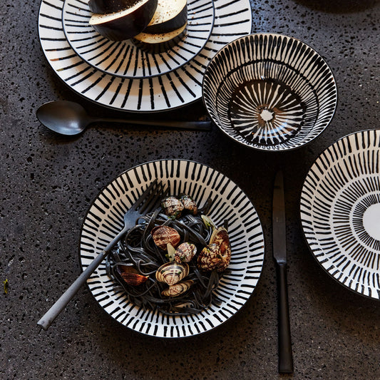 LINIA - Service de vaisselle en porcelaine - blanc