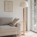 AGIOS - Pied de lampadaire en bois d'hévéa H152 cm - bois clair