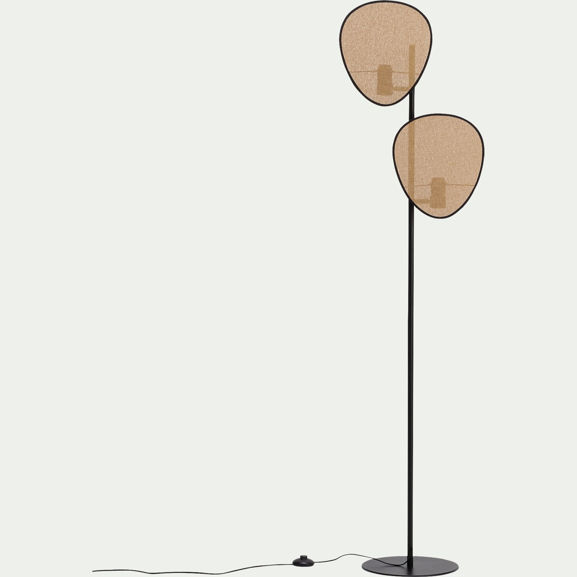 LIVIO - Lampadaire en papier tressé H172,5cm - naturel