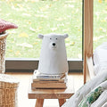 LUMY - Lampe à poser électrifiée forme ours en porcelaine H16,2cm - blanc