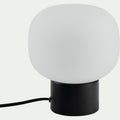 CAMILLE - Lampe à poser électrifiée en verre et en fer - noir