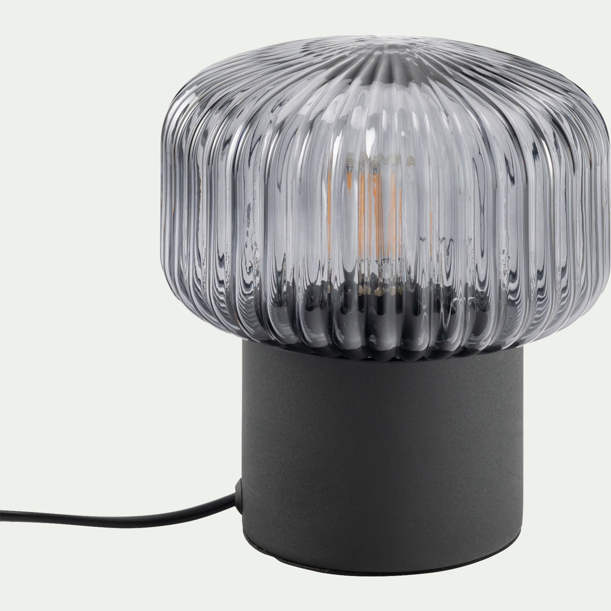JANY - Lampe à poser en verre D16cm - noir