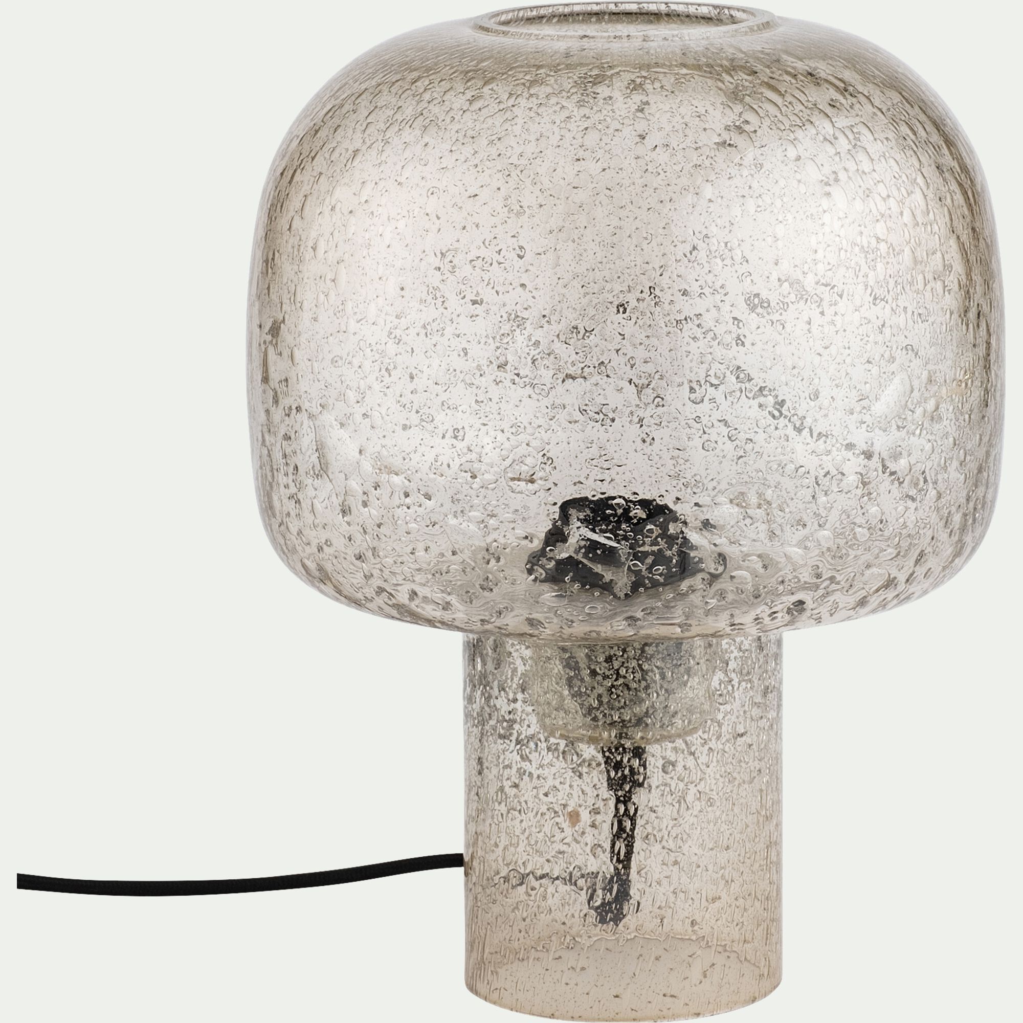 LIMONE - Lampe à poser en verre bullé D24cm - transparent